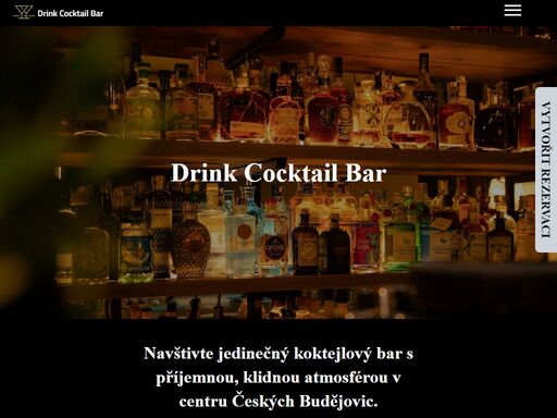 drink cocktail bar - české budějovice koktejlový bar s jedinečnou atmosférou, nespočtem míchaných nápojů, širokým výběrem luxusních destilátů, šampaňského a vín.