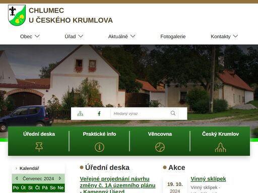 vítejte na webových stránkách malé jihočeské obce chlumec nacházející se nedaleko českého krumlova. v přírodou obklopené vesničce ...