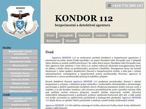 kondor 112, bezpečnostní a detektivní agentura. profesionalita a flexibilita.