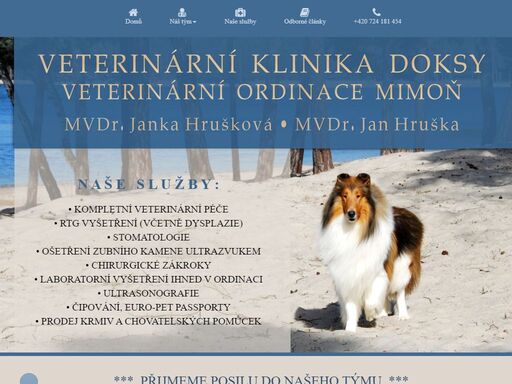 www.veterinarniklinikadoksy.cz