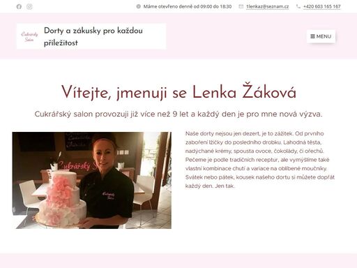 vítejte, jmenuji se lenka žáková