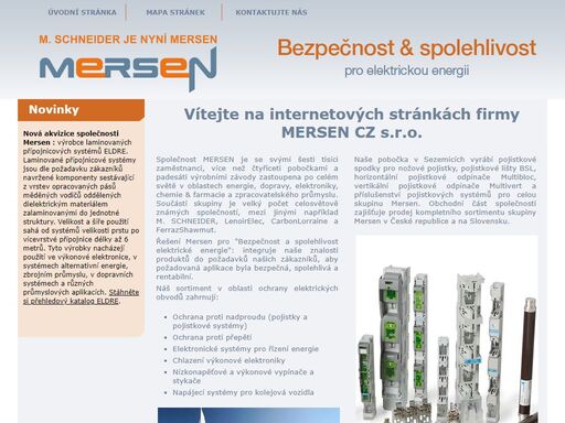 mersen cz - nejlepší řešení v oblasti elektrických pojistkových systémů.