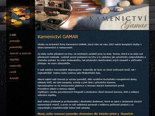 www.kamenictvi-gamar.cz