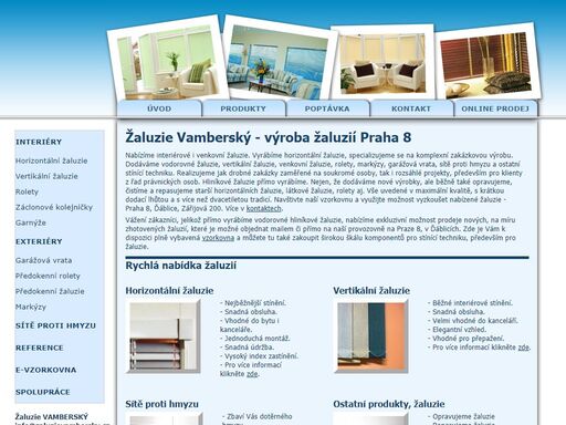 www.zaluzievambersky.cz