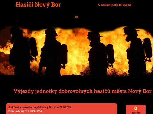 hasiči nový bor – jednotka sboru dobrovolných hasičů obce – služba veřejnosti nonstop 24/7.