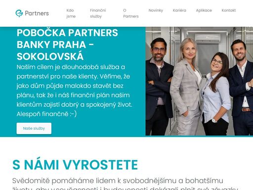 pobočka partners banky praha - sokolovská poskytuje nezávislé finanční poradenství a osobní finanční plánování. finanční poradce vám pomůže ve sjednání a kalkulaci hypotéky, pojištění nebo investic