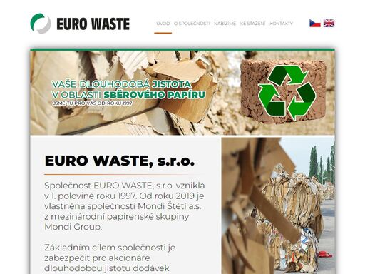 euro waste, s.r.o. je vaše jistota dodávek sběrového papíru v požadovaném množství, kvalitě, čase a konkurenceschopné ceně.