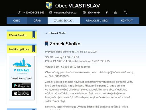 oficiální stránky obce vlastislav