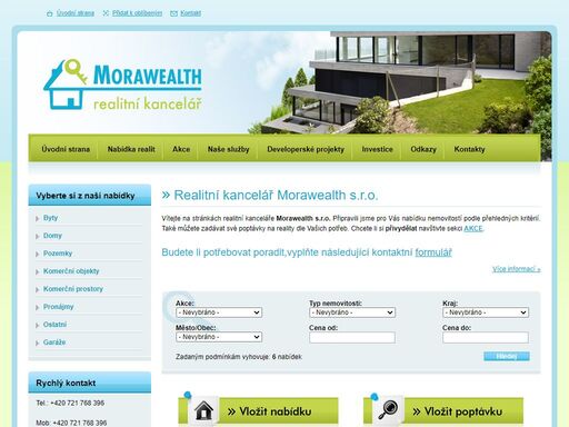 realitní kancelář morawealth s.r.o. váš realitní partner