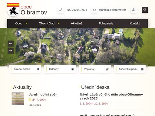 oficiální stránky obce olbramov