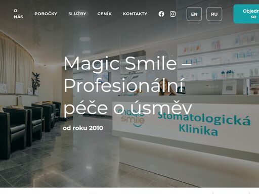 stomatologická klinika praha, magic smile, je špičkově vybaveným pracovištěm v centru prahy. nabízí stomatologickou péči, která potěší i ty nejnáročnější klienty.