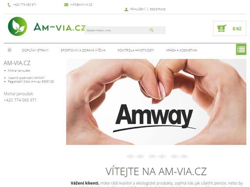 zabýváme se distribucí amway produktů, nabízíme ekologické čistící prostředky, vitamíny a potravinové doplňky, kosmetické přípravky.