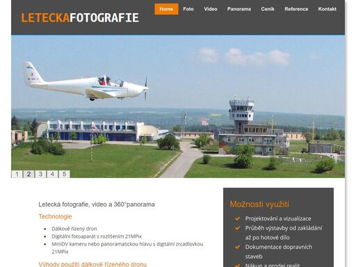 letecká fotografie, video a panorama z dálkově řízeného dronu