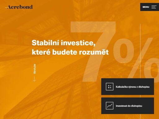 investice do nemovitostí skrze firemní dluhopisy acrebond.