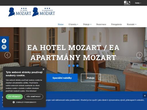 ea hotel mozart leží v bezprostřední blízkosti lázeňské kolonády a centra města karlovy vary