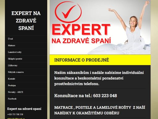 expert na zdravé spaní - záruka kvality českých výrobců doplněná o prvotřídní servis pro zákazníky.