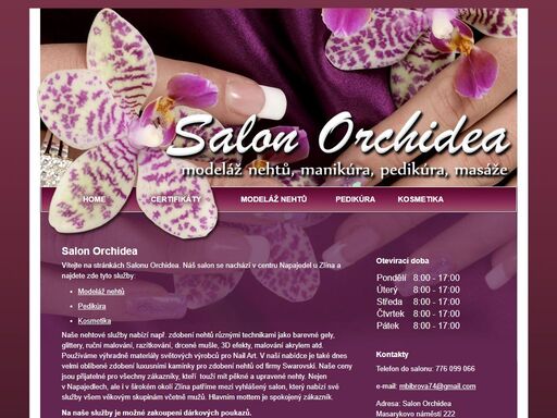 salon orchidea studio zlín napajedla nail art modeláž nehtů gelové nehty akryl pedikúra manikúra kosmetika