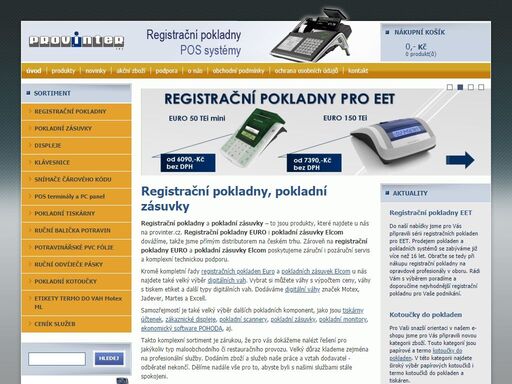 registrační pokladny a pokladní zásuvky od provinter.cz - to jsou dobré ceny a jistota servisu. pokladny a pokladní zásuvky od nás, to je dobrý nákup!