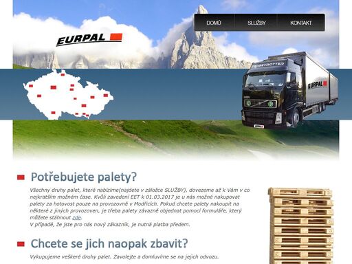 eurpal.cz - palety, prodej palet, výkup palet, pronájem a likvidace palet