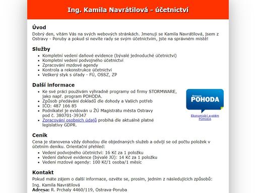 www.kamilanavratilova.cz