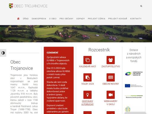 www.trojanovice.cz