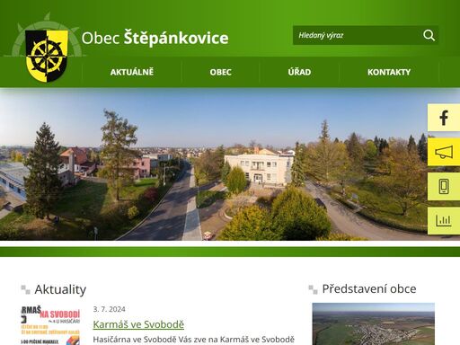 oficiální stránky obce štěpánkovice