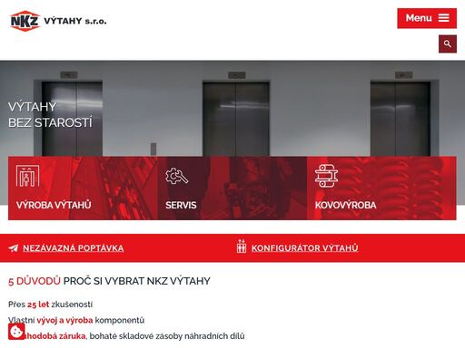 jsme ryze českou firmou specializovanou na kompletní realizaci projektů v oblasti výtahů a zdvihacích zařízení. náš servis je tu pro vás nonstop.