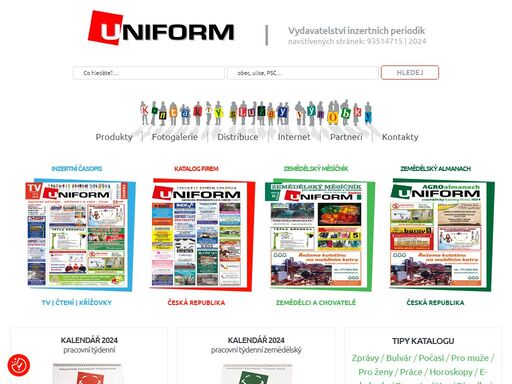 uniform vydavatelství inzertních periodik, inzertní časopis, katalog firem, zemědělský měsíčník