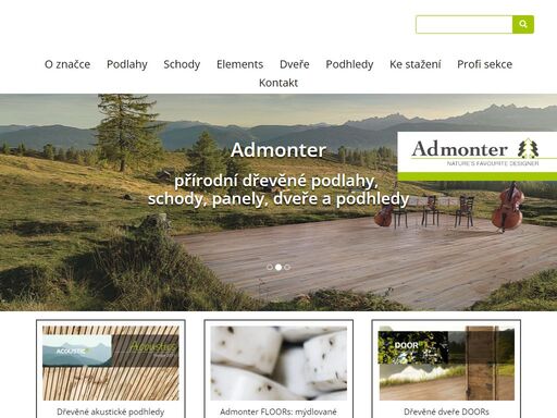 admonter - oblíbený návrhář přírody. přírodní dřevěné podlahy, schodiště, panely, dveře a akustické podhledy z ušlechtilého přírodního dřeva pro kreativní design.