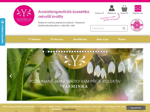 yasmínka - internetový obchod s přírodní aromaterapeutickou kosmetikou nejvyšší kvality. unikátní přírodní péče o vaše tělo i duši.