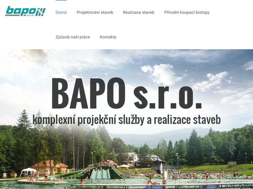 bapo s.r.o. - stavební firma a projekční kancelář realizující pozemní stavby a přírodní koupací biotopy