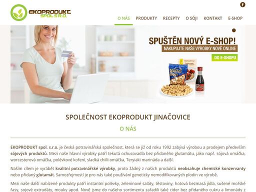 ekoprodukt s.r.o. je česká potravinářská společnost, která se zabývá výrobou a prodejem především sójových produktů - www.soja.cz
