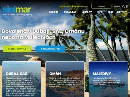 dubaj, maledivy, omán - dovolená na míru od cestovní kanceláře s více než 12 letou zkušeností