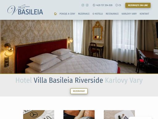 hotel villa basileia riverside karlovy vary - ubytování ve 4* hotelu v lázeňské zóně na dosah hlavní promenádě, památkám i přírodě.