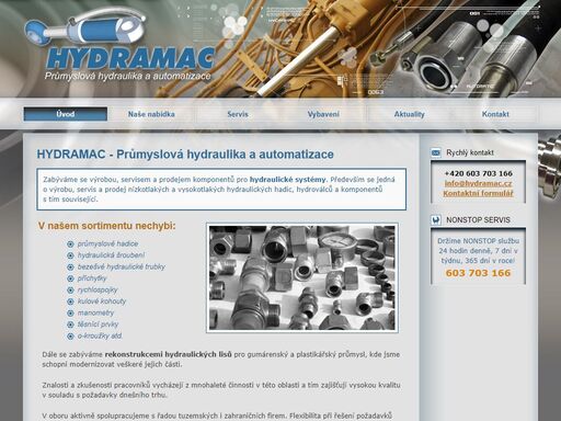 hydramac - průmyslová hydraulika a automatizace.