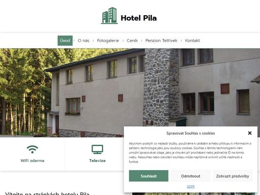 levné ubytování, hotel pila sedlice.