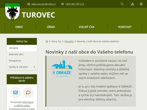 oficiální stránky obce turovec