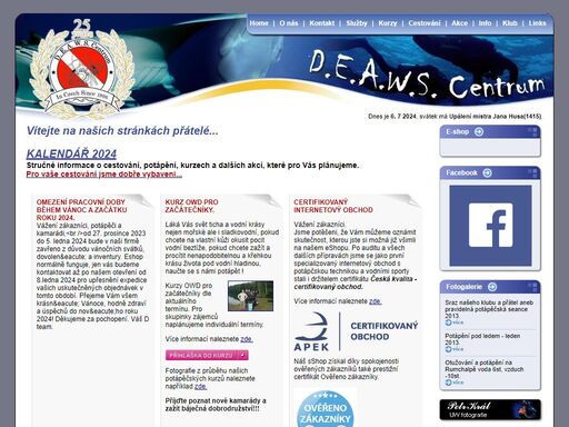 d.e.a.w.s. centrum s.r.o. - prodej a servis potápěčské techniky, podvodní fotografie, kurzy a škola potápění, zájezdy, internetový obchod