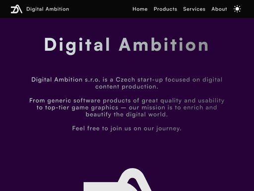 digital ambition is a unique start-up focused on digital content production. software & graphics. feel free to join us on our journey.