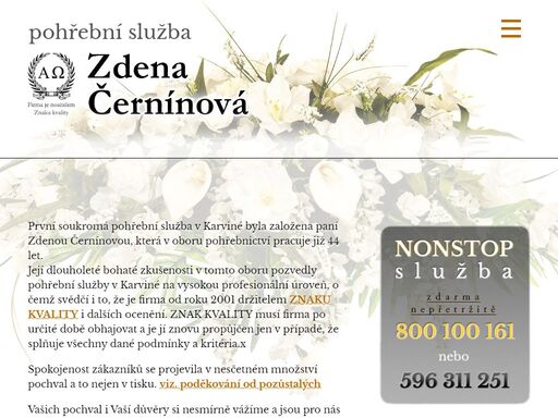 www.pohrebnisluzba-cerninova.cz