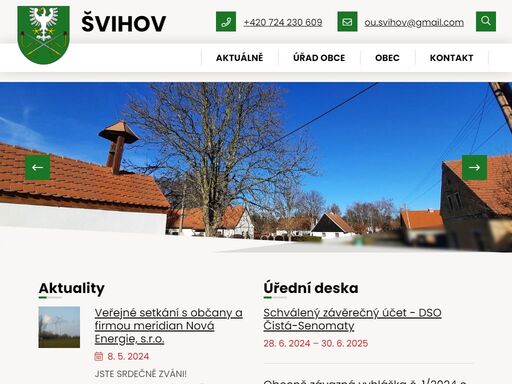oficiální stránky obce švihov