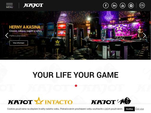 kajot. videoloterijní systém vlt, casino, herna, poker, online hry