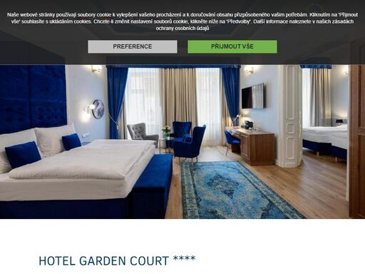 hotel garden court byl otevřen v roce 2017, nachází se v blízkosti národní třídy, v pěší vzdálenosti od staroměstského a václavského náměstí.