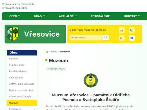 www.obecvresovice.cz/obec/muzeum