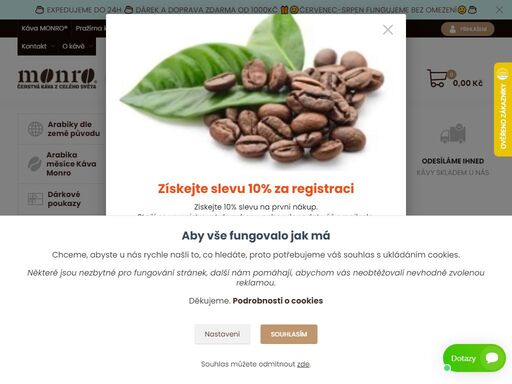 káva monro: pražírna a online prodej kávy.čerstvě pražené zrnkové kávy 100%arabiky z více jak 37 zemí až na váš stůl