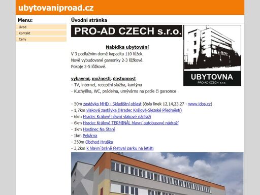 www.ubytovnaproad.cz