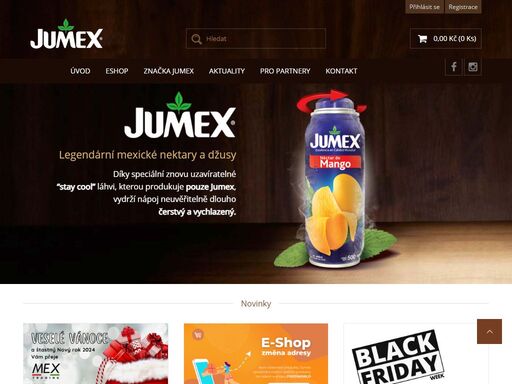 jumex - mexické džusy, nektary a ovocné nápoje. výhradní dovozce mex trading s.r.o.