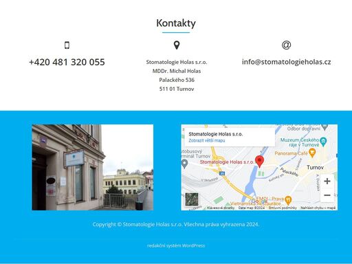 www.stomatologieholas.cz/#kontakty