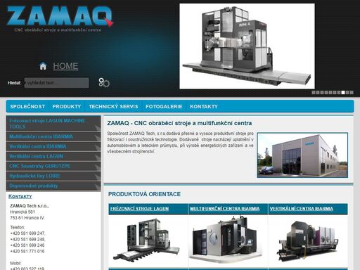 zamaq - cnc obráběcí stroje a multifunkční centra