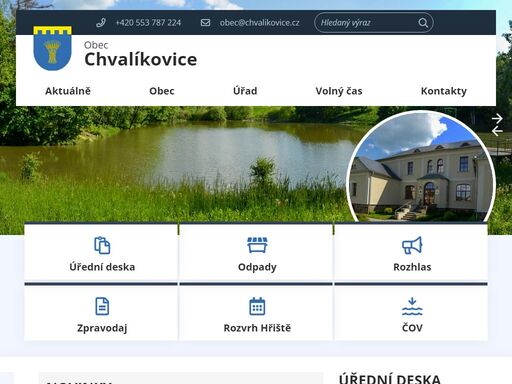 oficiální stránky obce chvalíkovice